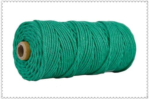 RAEF Handgefertigtes Boho-Dekor, 3 mm, Bunte Baumwollschnur, Seilfaden, gedrehte Makramee-Schnur, DIY, Zuhause, Hochzeit, Dekoration, 110 Yards