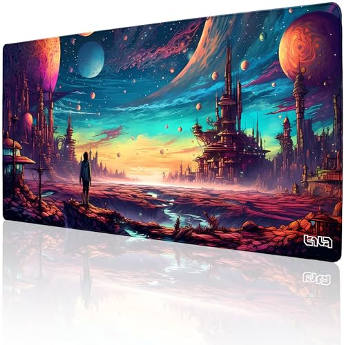 Tilt Premium Mauspad 1000x500x4mm Gaming Mousepad XXL | Rutschfester Schreibtischunterlage Groß für Schreibtisch und PC Gadgets | Wasserdichter Desk Mat (Cosmic Discoveries)