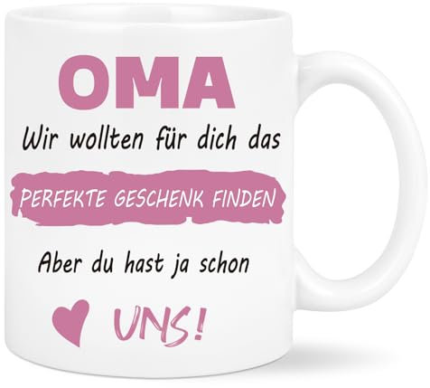 Diztoud Weihnachtsgeschenke für Oma Tasse, Beste Oma Geschenke Weihnachten Muttertag Geburtstag, Geschenke für Großmutter von Enkel Enkelin, Geburtstagsgeschenk, Muttertagsgeschenk, 325ml Kaffeetasse