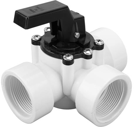 Serlium Vanne Femelle de Piscine, vanne de dérivation à 3 Voies Femelle G1-1/2 Filetage Femelle pièce de Rechange en Plastique pour Spa de Piscine Zodiac Jandy 4715