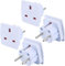 Welsberg 4X Adaptateurs de Voyage UK vers EU, Adaptateur Prise Anglaise vers Prise Française, UK 3 Broches vers EU 2 Broches, Travel Adapter Set pour l’Europe, Espagne, Allemagne, Italie, Blanc