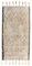 Home4You Handtuft Teppich Wohnzimmerteppich - Baumwolle - Beige - Grau - mit Rautenmuster und Fransen - 70x140 cm