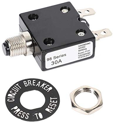 Swiixxer 30 A 125 / 250 VAC 50 VDC interruttore di protezione termica per generatore