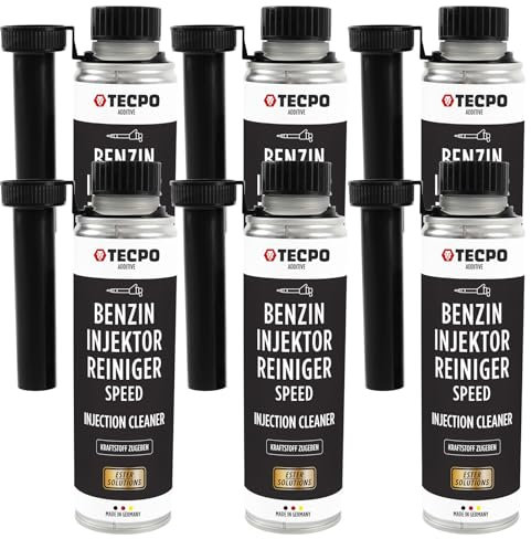 TECPO 6x Benzin Injektor Reiniger, 300ml Additiv -Einspritzdüsen Additiv mit Ester Solution direct injection speed cleaner