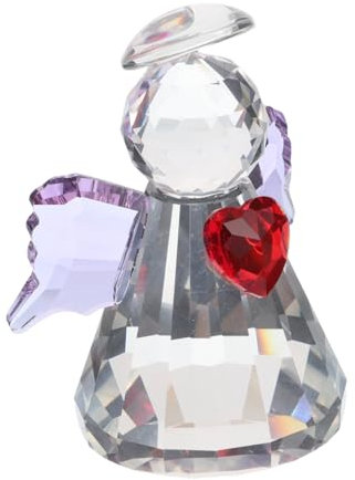 Holibanna Crystal Angel Figurine 1pcs Miniature Glass Statue Guardian Angel Decor for Home Decoration for Boys and Girls and Family Tabletop Ornament