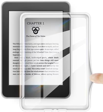 Custodia trasparente per Kindle Oasis 9/10a generazione da 7 (2017/2019), ultra sottile, leggera, in morbido TPU flessibile + retro in acrilico, guscio protettivo trasparente