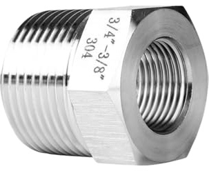 Boccole Di Riduzione In Acciaio Inossidabile 304 Raccordi For Tubi Maschio-femmina 1/81/43/81/2 3/41 Pressione 6000 Psi(BSPT3I4 - BSPP1I2)