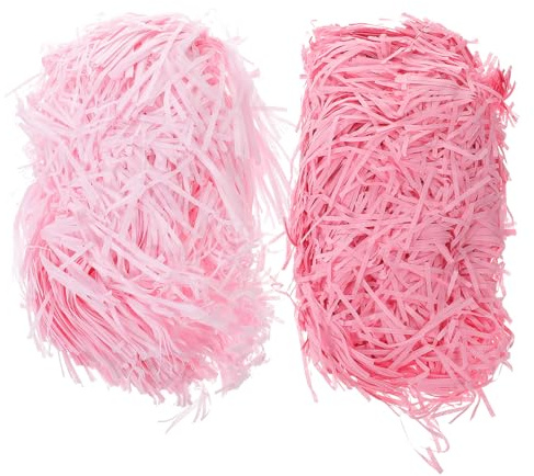 Parliky 2 Packungen Pack Geschenkbox Füllpapier aus Leichtem Papier Dekoratives Füllmaterial für Partygeschenke Osterkörbe DIY Geschenkverpackung Rosa und Hellrosa Vielseitige Boxfüllung