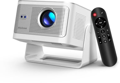 Alwtniet Mini Proiettore Portatile 4K 8K Supporto, 1080P Nativo, 600 ANSI