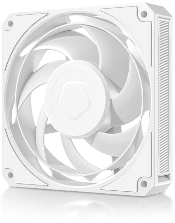 ID-COOLING AT-120 120mm Case Fan, High Static Pressure Fan, 5.04mmH₂O | Zero RPM Fan Stop, 2 Ball Bearing & Closed-Loop Motor, Tip Ring Blade for High Resistance, Perfect for Radiator & CPU Cooler