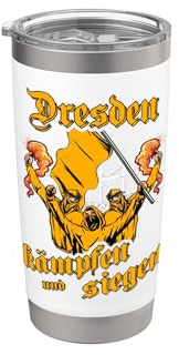 Dresden Kämpfen und Siegen – Fußball Ultras Fan Doppelwandiger Edelstahl-Thermobecher