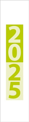 Streifenplaner Compact Grün 2025: Wandplaner und Bürokalender als praktische Monatsübersicht I Streifenkalender schmal: 11,8 x 50 cm