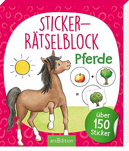 Sticker-Rätselblock Pferde: Über 150 Sticker