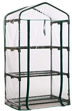 Ligege Invernadero plástico PVC Claro jardín casa Ver(Soporte Hierro no Incluido) (A)