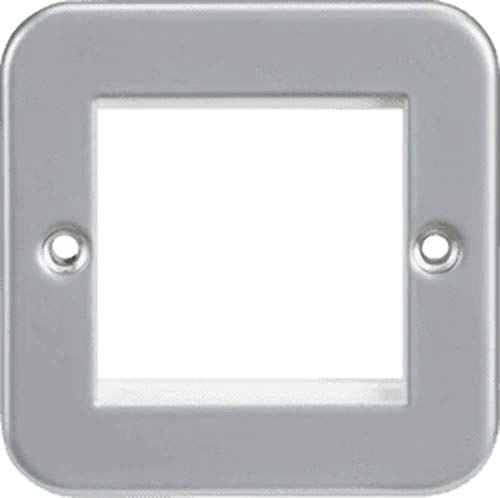 Knightsbridge Metal Clad Modular Faceplate, Grey,M2G