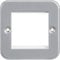 Knightsbridge Metal Clad Modular Faceplate, Grey,M2G