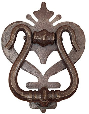 'Schlägel geschmiedet für Tür, Tor Toscano 160 x 210 mm, rost Finish komplett mit Schrauben-Kit