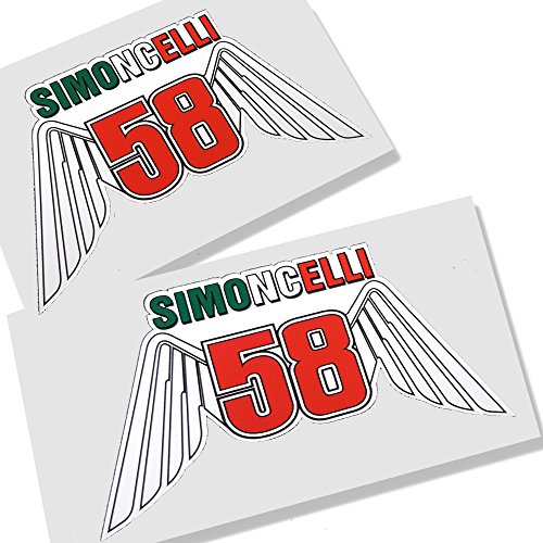 Marco Simoncelli 58?'Fl?gel' Moto GP Graphics X 2
