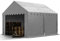 Tendone deposito 3x4 m PVC 800 N impermeabile tenda capannone con telaio al suolo grigio