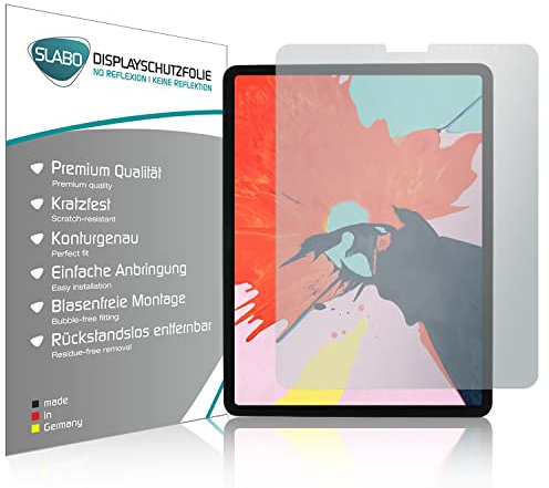 Slabo 2 x Pellicola Protettiva per Display Compatibile con iPad PRO 12,9 (3. - 5. Gen. | 2018-2021) Protezione No Reflexion | Anti Riflesso Opaca