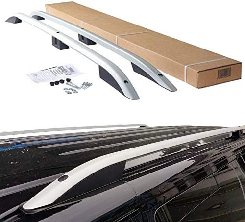 BREMER SITZBEZÜGE Dachreling kompatibel mit VW Caddy 4 ab 2010-2020 Aluminium Dachreling Dachgepäckträger in Matt Silber