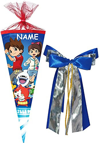 alles-meine.de GmbH stabile Spitze - aus Kunststoff - verschiedenes Zubehör frei wählbar - passend für Schultüte - Yo-Kai Watch - 22/35 / 50/70 / 85 cm - Zuckertüte - All