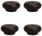 Lot de 4 Noir Pieds de Meubles Ronds en Bois Massif, Pieds de Table Basse, de canapé - Pieds de Rechange avec Accessoires de Montage (2 cm/4 cm/6 cm) 2cm