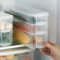Taylor & Brown 3 Layer Plastic Refrigerator Fridge Freezer Storage Box Containers Bins Kitchen Cabinet Organizer Stackable Boxes with Lid