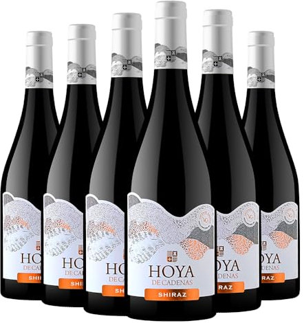 Hoya de Cadenas Shiraz Crianza Vino Tinto D.O. Uitel Requena 6 Botellas - 750 ml