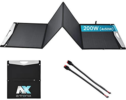 a-TroniX PPS Solar 0% MwSt §12 III UstG Bag Vario 200W, faltbares Solarpanel, USB Anschluss, Outdoor-Einsatz, Photovoltaik