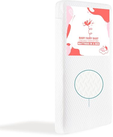 Dream On Me Baby Fairy Dust 5” Full-Size Crib & Toddler Mattress – GREENGUARD Gold & JPMA Certified, Water-Resistant Surface, Machine Washable Cover, Fits Full-Size Cribs & Toddler Beds