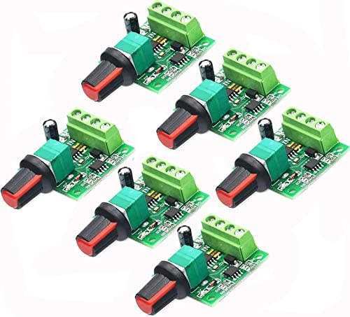 RUNCCI-YUN 6pcs 1,8 V 3 V 5 V 6 V 7,2 V 12 V 2A PWM Motor-Drehzahlsteller,DC drehzahlregler 12v,Motordrehzahl Schalter Controller Led Volt Regler Speed Controller