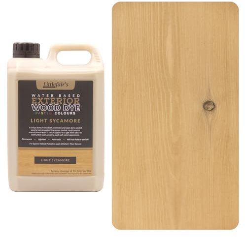 Littlefair's Holzlasur Außen 2.5ltr - Holzlasur Für Natürliche Holzmaserung - Wasserbasierte Holz Lasur - Schnell Trocknend, Schützt Und Umweltfreundlich - Farbe:Leichter Bergahorn)