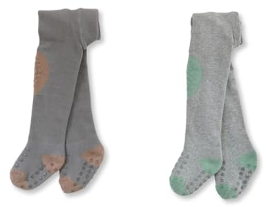 Petinard Label Krabbelstrumpfhose 2er-Pack ABS Sohle für Unisex, Jungs und Mädchen, Strumpfhose mit Anti Rutsch Noppen,krabbelstrumpfhose