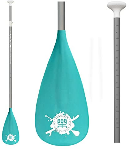 FunWater Sup Pádel – 3 Piezas, Ajustable, Tabla de Remo, Tabla de Remo, Ligera y Flotante, Duradera y almacenable, Hojas de Nailon reforzadas, Golpe eficiente