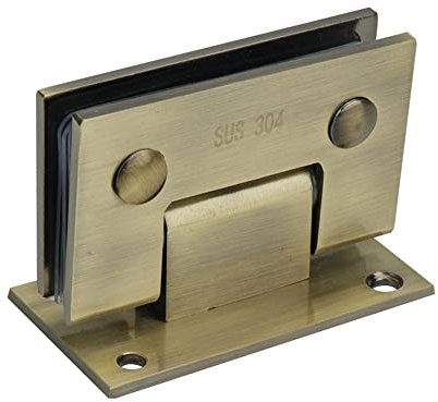 Cerniera di ricambio per porte in vetro resistente a 90 gradi, per armadietti, vetrine, vetrine, porte doccia, parti di ricambio da parete a vetro (bronzo lucidato ad olio)