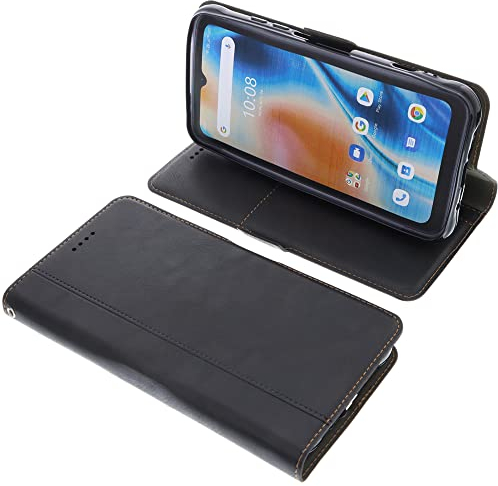 foto-kontor Tasche kompatibel mit UMIDIGI Bison X10 PRO Book Style schwarz Schutz Hülle Buch