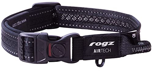 Rogz Airtech Classic Hundehalsband, Größe M, Nightsky Black