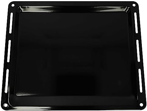 vhbw Bandeja compatible con Whirlpool serie AKP, AKPxxxx horno - 44,5 x 37,5 x 2,5 cm, antiadherente, esmaltado, negro