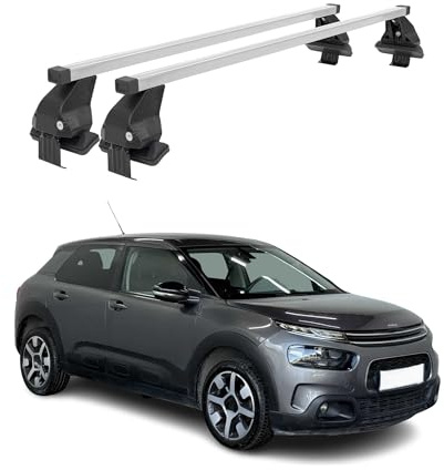 OMAC Barre Portatutto Trasversali Acciaio per Citroen C4 Cactus 2018-2022 – Bloccabile – Testato City Crash – DIN 75302
