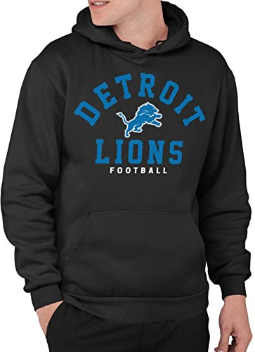 Junk Food Clothing x NFL - Detroit Lions - Classic Team Logo - Erwachsene Pullover Kapuzenpullover für Damen und Herren - Größe 2 X-Large