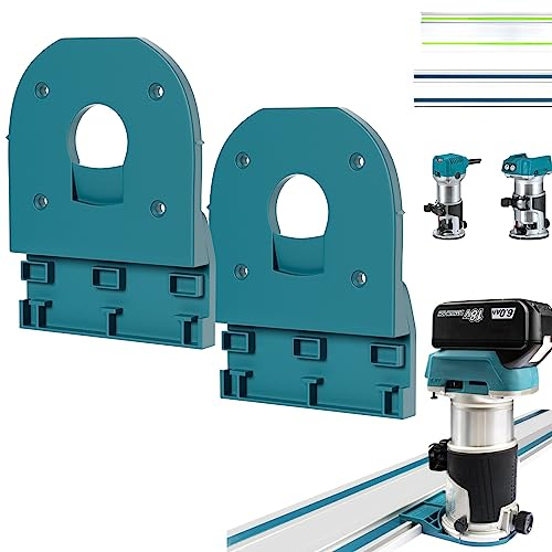 Track Saw Guide Rail Adapter for Makita/Festool Guide Compatible with Router for Makita 18V RT0701C XTR01Z-Set of 2