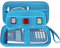 BOVKE Tragetasche für Texas Instruments TI-30XS Multiview/TI-34 Multiview/TI-36X Pro Wissenschaftlicher Taschenrechner, extra Netztasche für USB-Kabel Stifte und anderes Schulmaterial, Blau