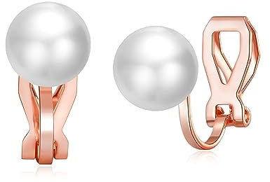 Philip Jones Rose Gold Plated Pearl Clip On Earrings