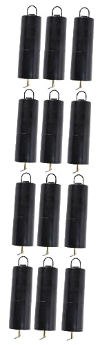 Yardwe 12 Stk Windspiel Motor Batterie, Hängender Rotierender Motor, 4 x 14.5 cm, Schwarzer, Plastik, für Innen- und Außendekor, Einfach zu Installieren und Entfernen