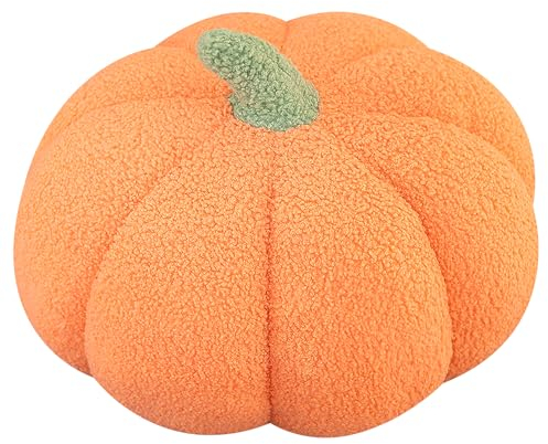 Cuscini con zucca di Halloween, 25 cm Cuscino Decorativo a Forma di Zucca Cuscino Zucca per Divano Peluche Zucca Cute Zucca Plush Toy Zucca Stuffed Pillow Gift Halloween Divano Auto Home Decor
