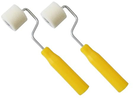 F Fityle 2 Pièces Mini Rouleaux à Peinture Extra Petit Rouleau à Peinture 4/5 pouces Petit Rouleau en Laine pour Peinture pour Peinture Fournitures de Peinture