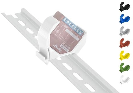 Hutschienenhalter/Adapter Mini für Shelly Plus/Gen3 DIN Rail bracket (35mm) (Weiß (Prime))