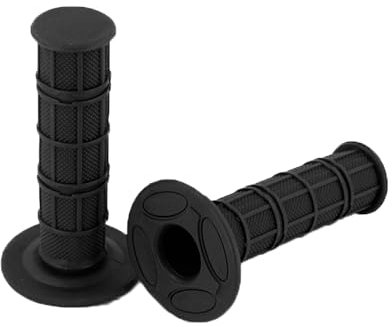 1 paio di manopole per manubrio di moto, 22 mm, universali, in gomma, per moto da cross, moto da cross, colore nero
