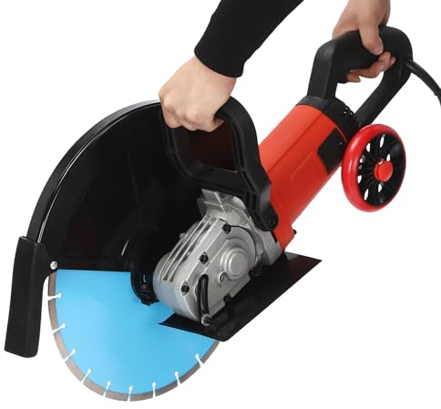 Betonsäge, 4000W Steinsäge mit 35cm Diamantblatt, Nass- Betontrennsäge 3000rpm für Materialien wie Stahl, Marmor, Granit, Zement, Holz, Keramikfliesen